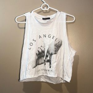 white los angeles muscle tee